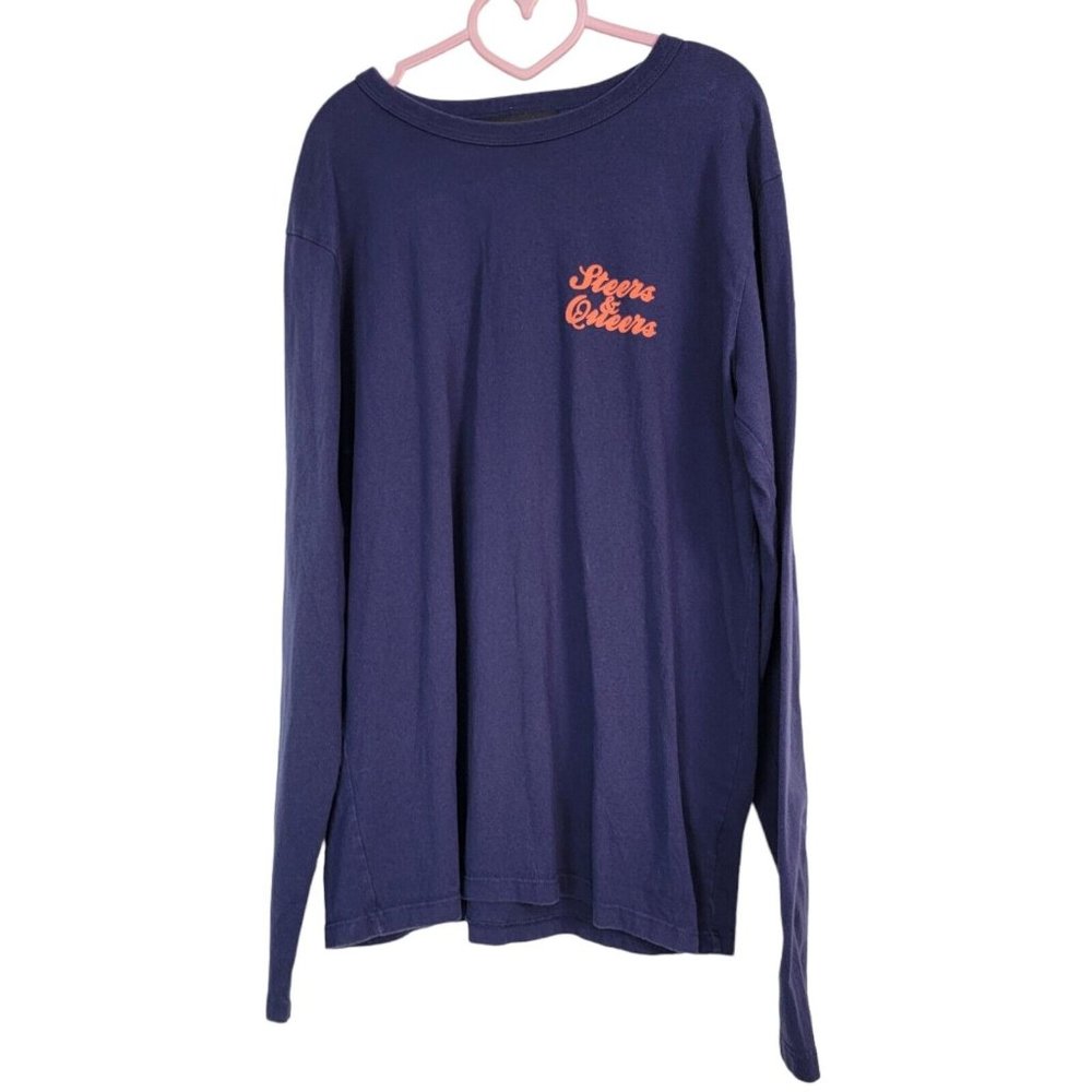 BIANCA CHANDON Supreme Steers & Queers Graphic Tee Long Sleeves Navy Men's Large